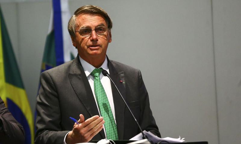 O presidente Jair Bolsonaro participa da abertura do 5º Fórum Nacional de Controle - Educação no Pós-Pandemia. (Marcelo Camargo/Agência Brasil)