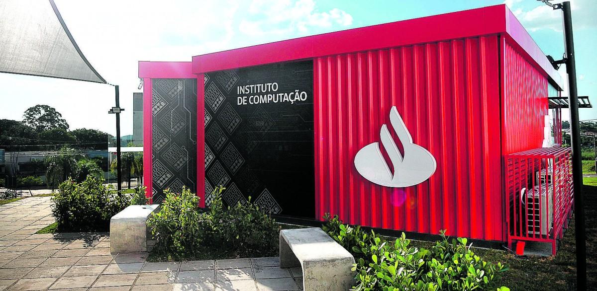 Centro de pesquisa e desenvolvimento financiado pelo Santander funcionará em um contêiner instalado próximo ao Instituto de Computação da Unicamp (Diogo Zacarias/ Correio Popular)