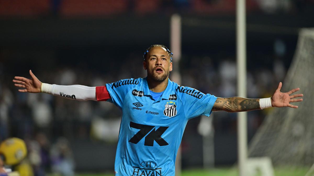 Craque santista marcou dois gols na vitória do Peixe por 3 a 1 (Eduardo Carmim/Estadão Conteúdo)