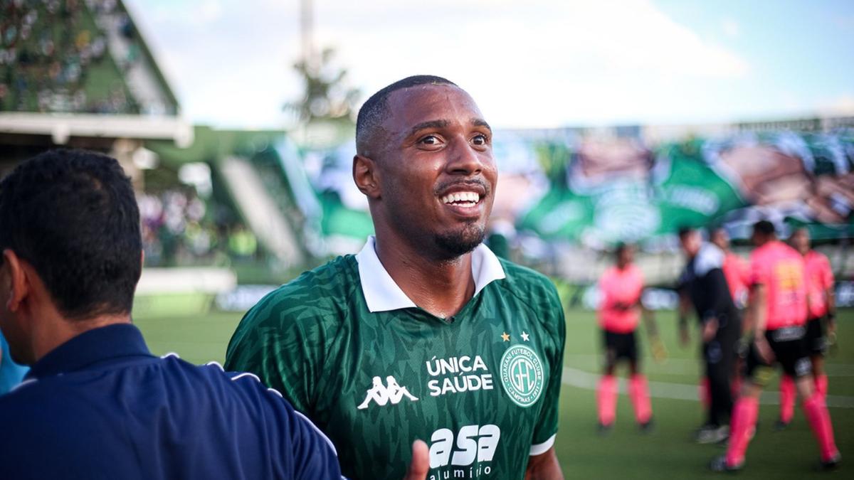 Autor do gol do empate em São Luís-MA, Hebert já havia garantido a vitória no Dérbi 213, em janeiro, pelo Paulistão, ao marcar no último lance do jogo (Raphael Silvestre\Guarani FC)