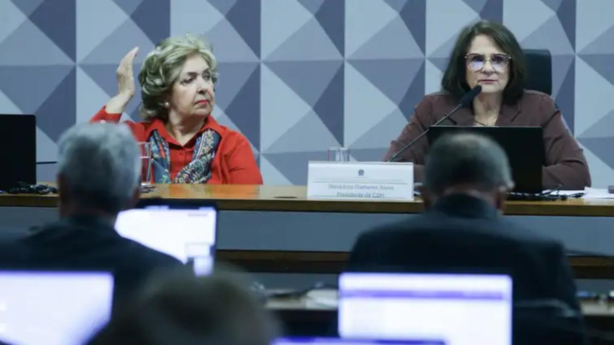 A senadora Damares Alves (Republicanos-DF) quando foi eleita presidente da Comissão de Direitos Humanos (CDH) (Lula Marques/Agência Brasil)