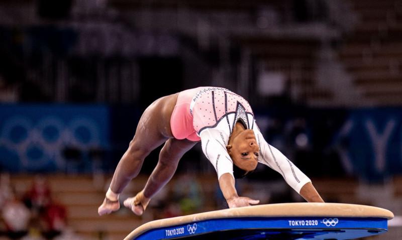 01.08.2021 - Jogos Olímpicos Tóquio 2020 – Rebeca Andrade do Brasil conquista o ouro na final por aparelho - Ariake Gymnastics Centre - Foto: Míriam Jeske/COB (Miriam Jeske/COB)
