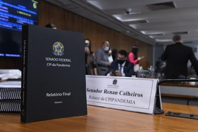 O texto do Relatório Final que está sendo lido já está disponível para download na página da CPI da Pandemia no Senado (Edilson Rodrigues/Agência Senado)