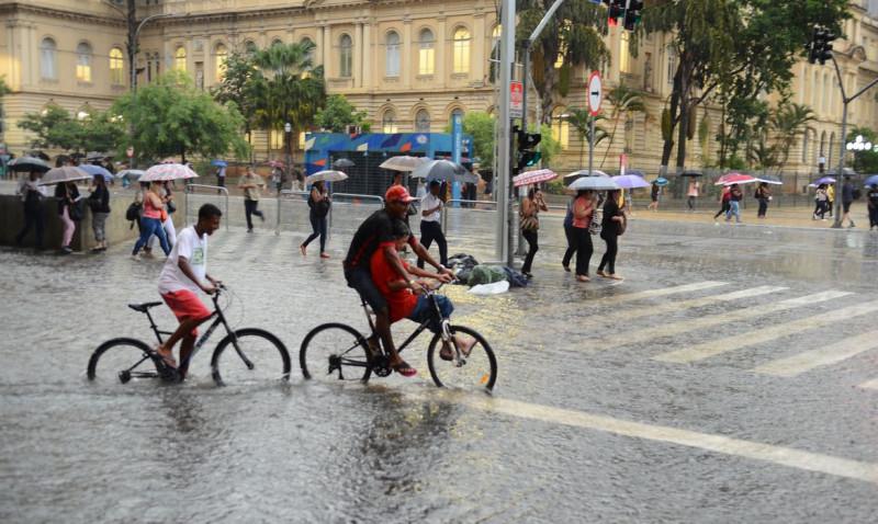 São Paulo - Fortes chuvas causam alagamento na região central. (Rovena Rosa/Agência Brasil)