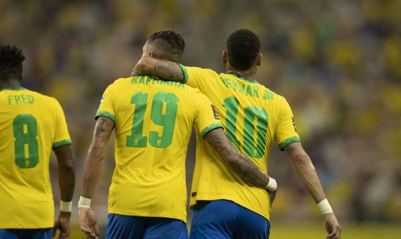 Eliminatórias: com brilho de Neymar e Raphinha, Brasil goleia Uruguai (Lucas Figueiredo/CBF)
