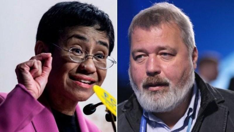 Os jornalistas Maria Ressa, das Filipinas, e Dmitri Muratov, da Rússia, foram laureados com o Prêmio Nobel da Paz de 2021 (Divulgação)