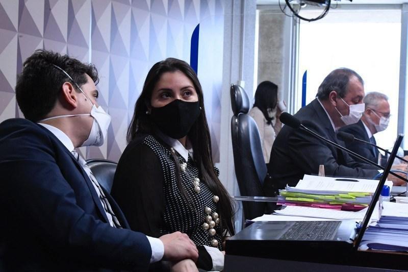 Bruna Morato afirmou que não estaria depondo à CPI da Covid se não houvesse um conjunto de provas que corroboram os relatos de seus clientes (Edilson Rodrigues/Agência Senado)