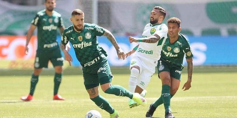 O Palmeiras perdeu a liderança do Campeonato Brasileiro para o Atlético-MG faz três rodadas e pode ver o clube mineiro abrir oito pontos caso vença o Fluminense, na segunda-feira (César Greco/Ag. Palmeiras)