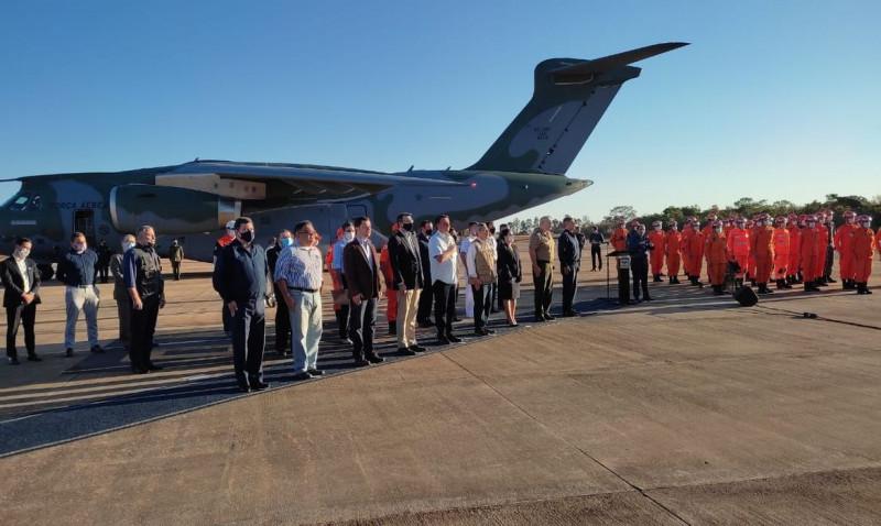 Neste domingo (22), a aeronave KC-390 Millennium, da Força Aérea Brasileira (FAB), que integra a Missão Humanitária Multidisciplinar do Brasil, decolará da Ala 1 – Base Aérea de Brasília, no Distrito Federal, com destino a Porto Príncipe, capital do Haiti. (TV Brasil)
