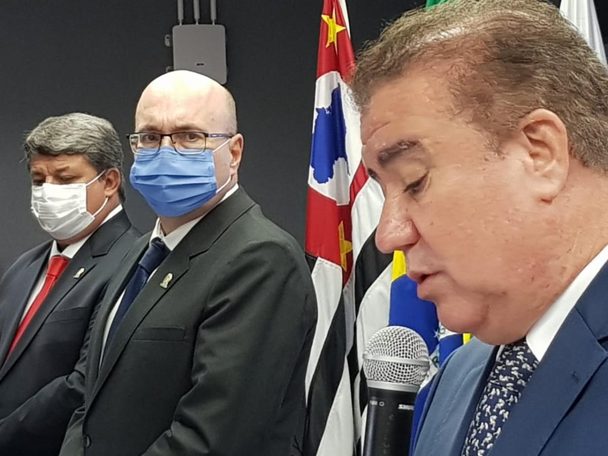 O agora ex-prefeito Jonas Donizette fez um balanço dos oito anos de gestão e afirmou que enfrentou momentos difíceis (Leandro Ferreira/AAN)