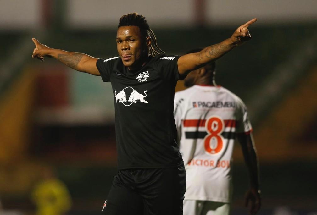 Matheus Jesus marcou o gol do Red Bull Bragantino no empate com o Botafogo (Ari Ferreira/Red Bull Bragantino)