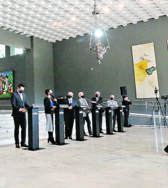 Membros da Secretaria da Saúde do Estado apresentam novo balanço da Covid-19 em São Paulo (Governo do Estado/Divulgação)