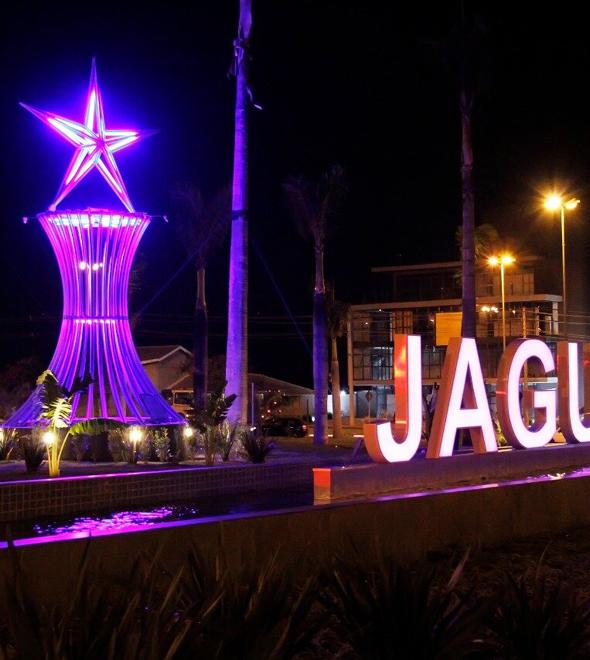Jaguariúna ganha portal iluminado com LED (Divulgação)