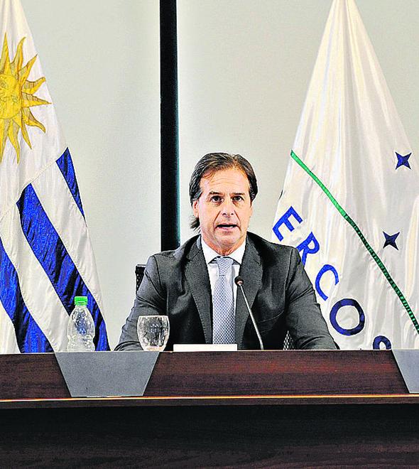 O presidente uruguaio, Luís Lacalle Pou, novo líder do Mercosul, defende maior aproximação com a China (Walter Paciello/Presidência Uruguaia/AFP)