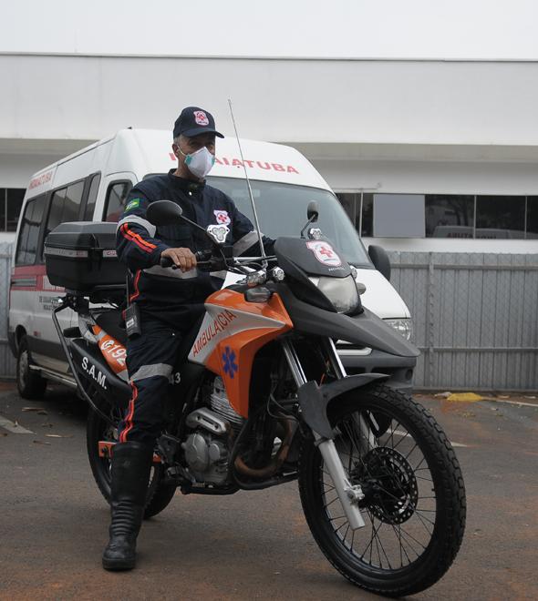 O serviço de moto ambulância está em fase de testes em Indaiatuba (Matheus Pereira/AAN)