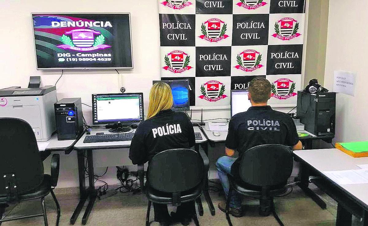 Sala do serviço DIG Denúncia de Campinas, que amplia as ferramentas para melhorar o atendimento das queixas contra os crimes pela web  (Divulgação)