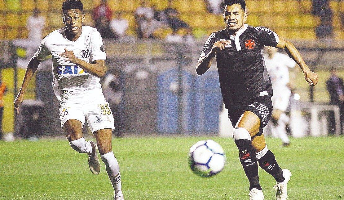 O Santos não conseguiu superar o Vasco e vê o G6 ainda mais longe ( )