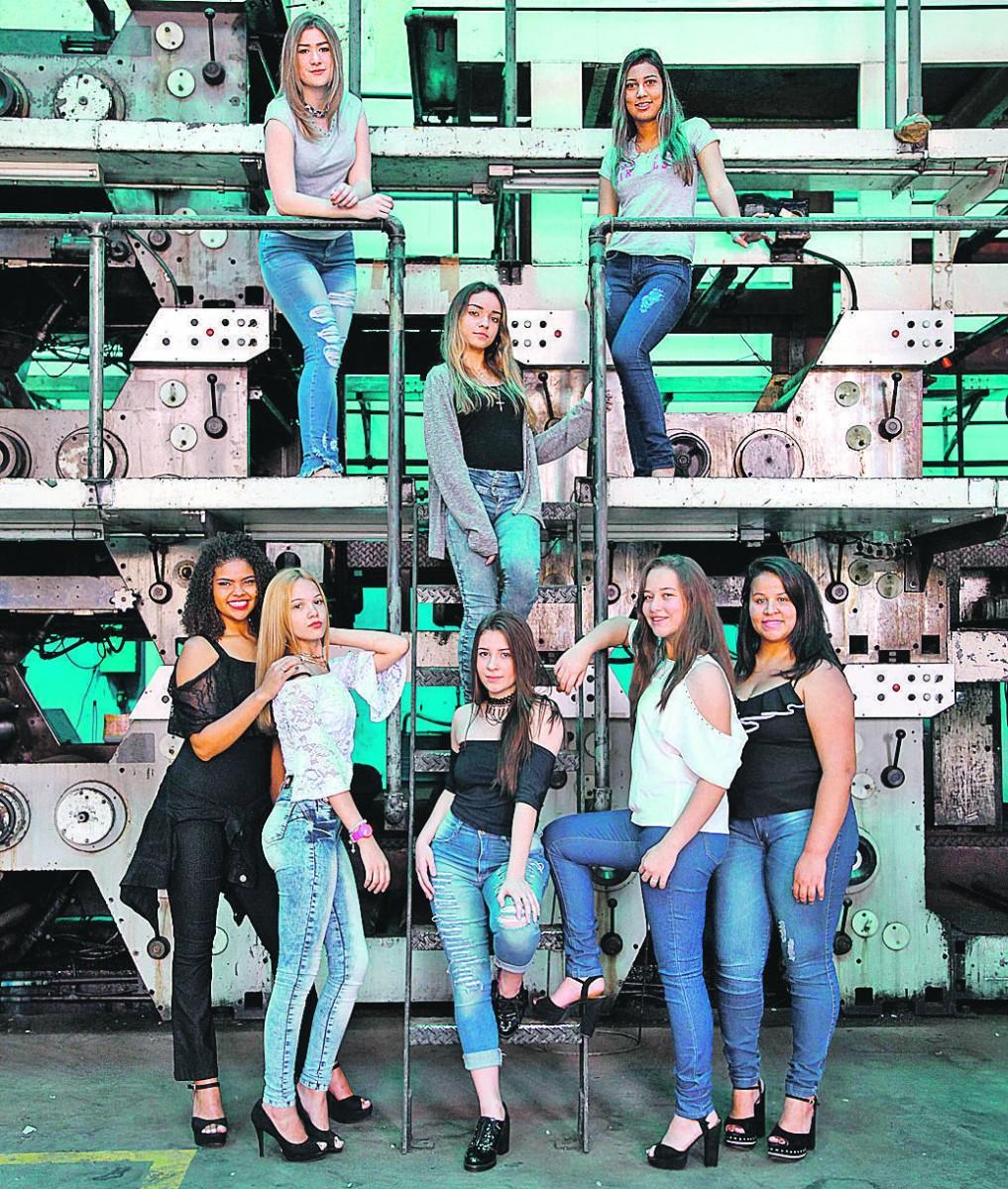 Parte das candidatas do Garota JÁ, que proporcionou experiências inéditas para a maioria das inscritas (Leandro Torres/AAN)