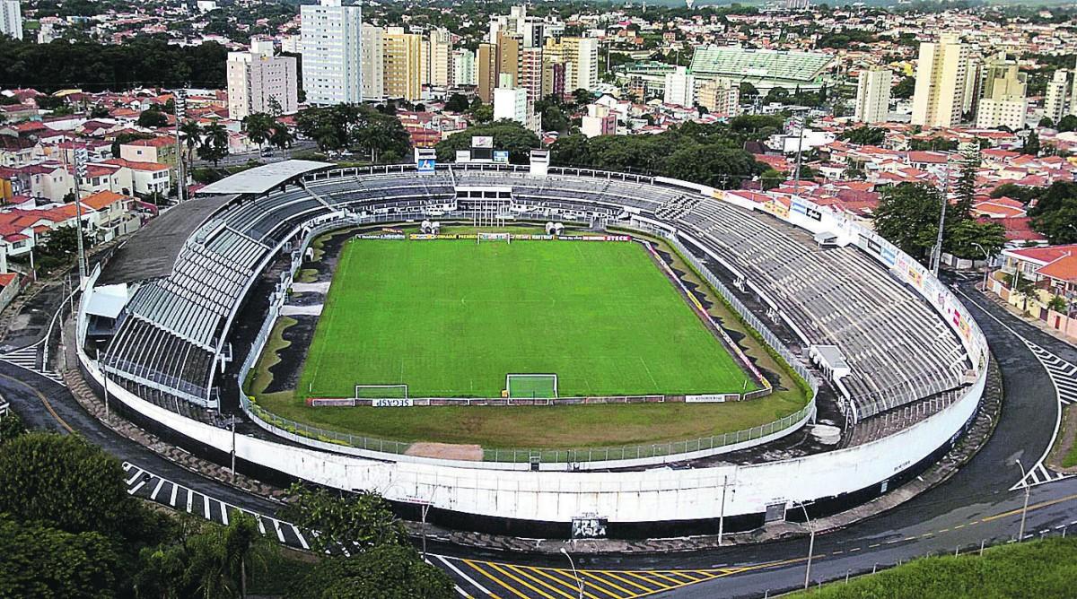 Atualmente, arena é um dos mais importantes marcos arquitetônicos e turísticos de Campinas. palco de jogos emblemáticos do futebol brasileiro (Cedoc/RAC)