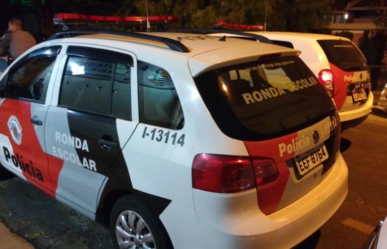 Viaturas da Policia cercam posto de combustível em Santa Bárbara d'Oeste (Divulgação/PM)