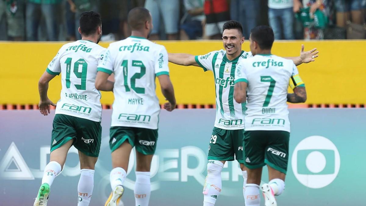 Palmeiras está agora a um ponto do Tricolor (Cesar Greco/Ag. Palmeiras/Divulgação)