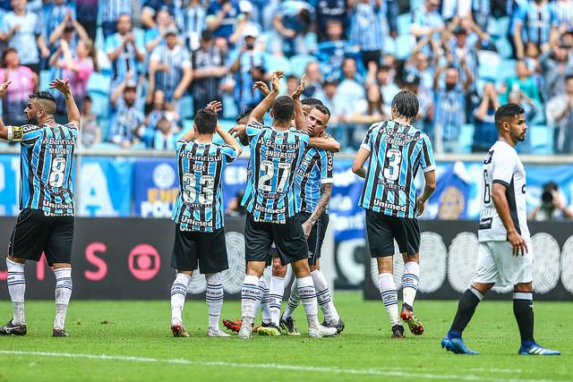 O Grêmio sofreu, mas conseguiu virar em cima do Ceará, na briga contra o rebaixamento (Lucas Uebel/Grêmio FBPA)