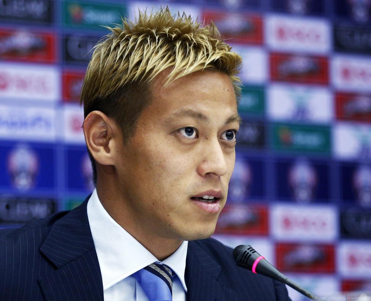 Honda, de 32 anos e ex-jogador do Milan, foi apresentado em Phnom Penh (AFP)