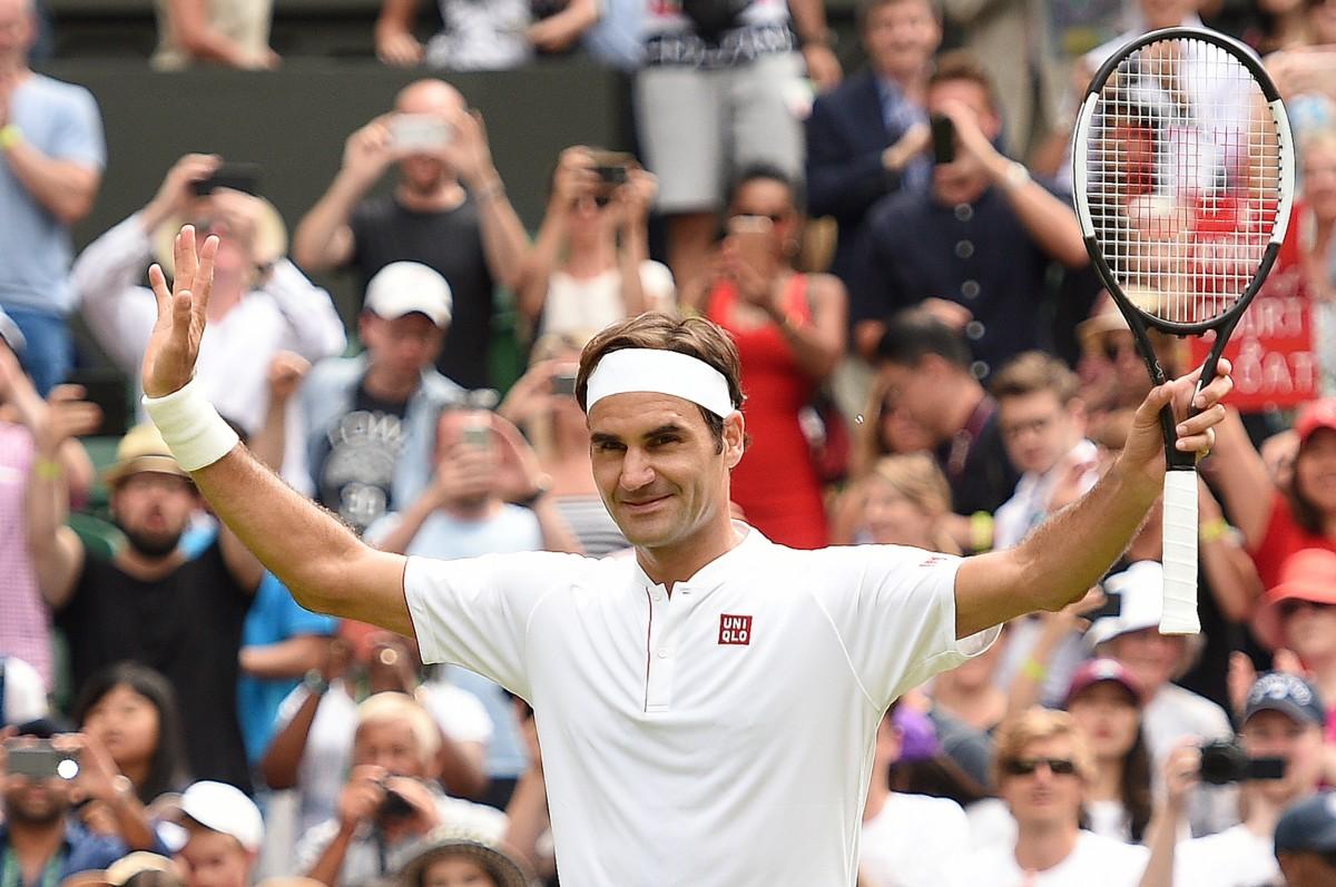 Federer volta a vencer fácil e dá novo passo em busca de 9º título em Wimbledonr
 (AFP)