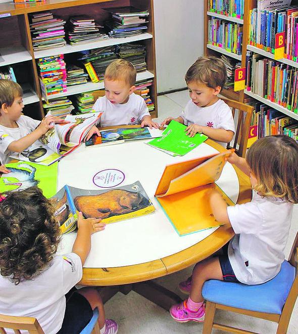 Valorização da leitura desde a mais tenra idade: a instituição é certificada pelo Programa das Escolas Associadas da Unesco, órgão da ONU (Divulgação)