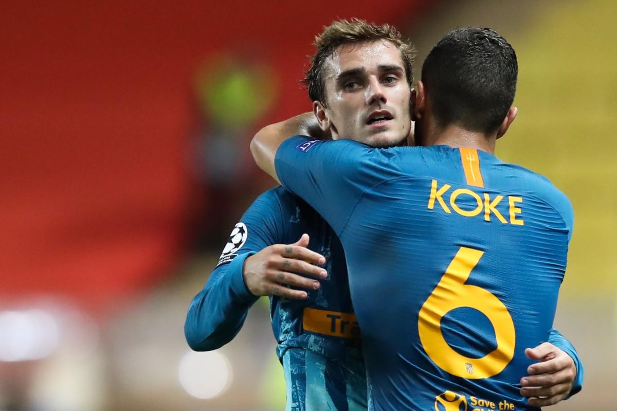 Koke e Griezmann foram decisivos e garantiram o triunfo madrilenho na França (AFP)