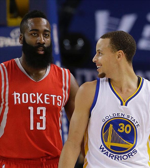 A decisão da Conferência Oeste da NBA na temporada 2017/2018 será entre Houston Rockets e Golden State Warriors (Divulgação)