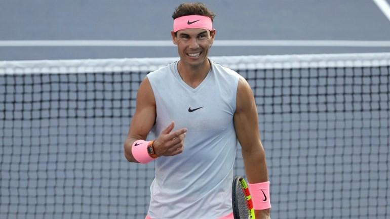 Nadal em seu retorno às quadras na Copa Davis (AFP)