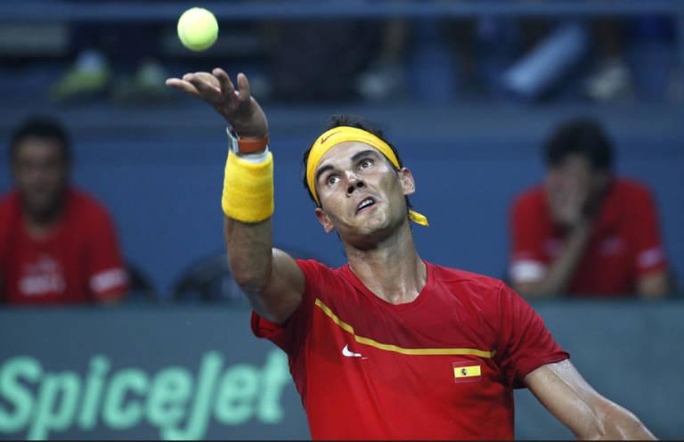 Rafael Nadal enfim voltará às quadras em abril. O espanhol fará o seu retorno num duelo da Copa Davis, que não disputa há um ano e meio, contra a Alemanha nos dias 6, 7 e 8 do próximo mês (AFP)