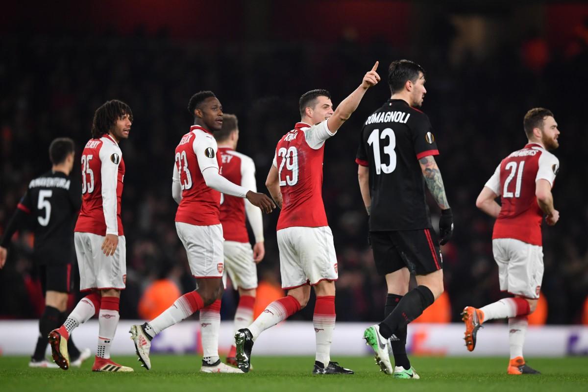 Arsenal venceu o Milan e avançou para as quartas de final da Liga Europa (AFP)