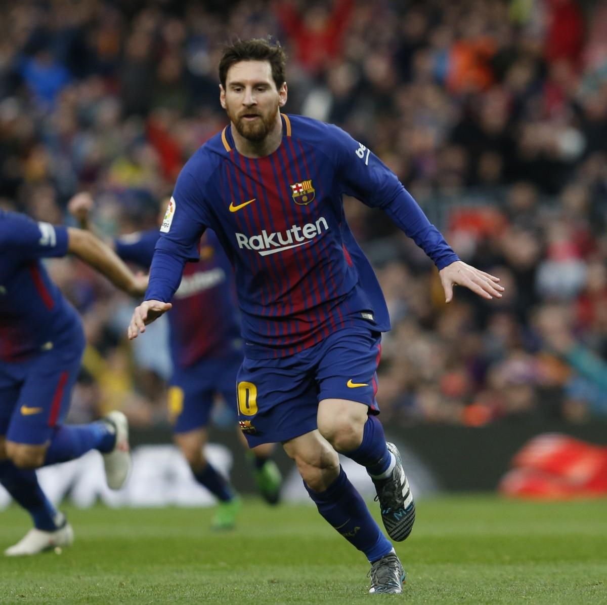 Com o nascimento do filho, Messi foi liberado da partida do Barcelona contra o Málaga pela Liga Espanhola (PAU BARRENA)