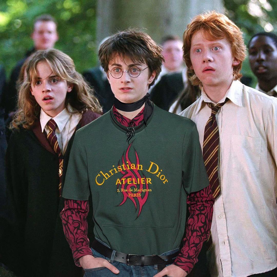 Conta no Instagram une looks da Dior com cenas de 'Harry Potter' (Reprodução)