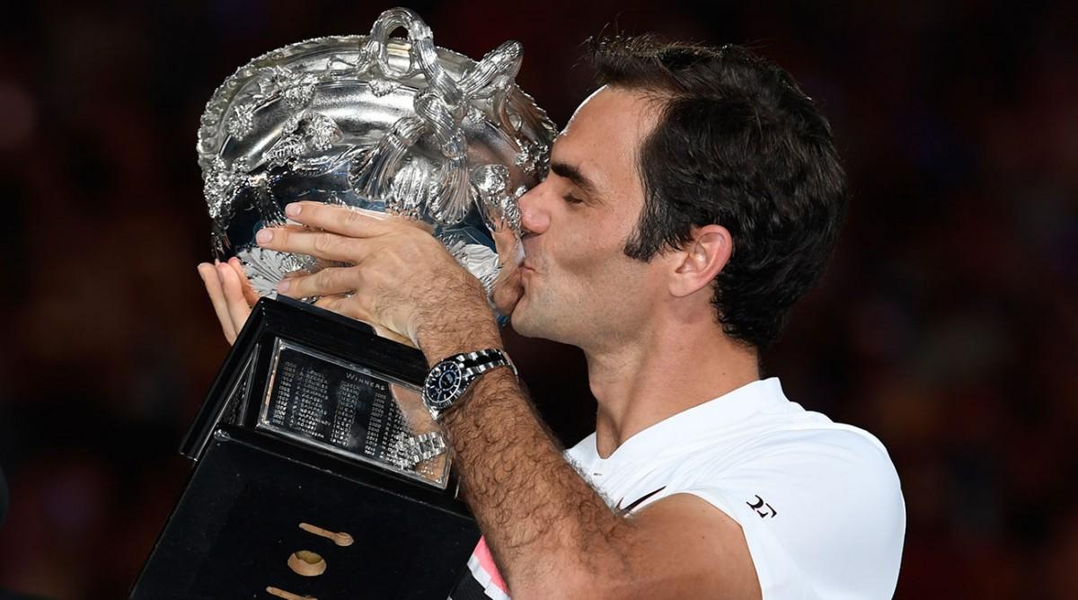 Roger Federer levantou um troféu de Grand Slam pela 20ª vez em sua carreira neste domingo (AFP)