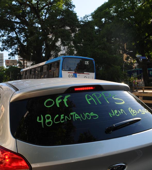Carreata de motoristas de aplicativos percorre ruas de Campinas em protesto (Wagner Souza/AAN)