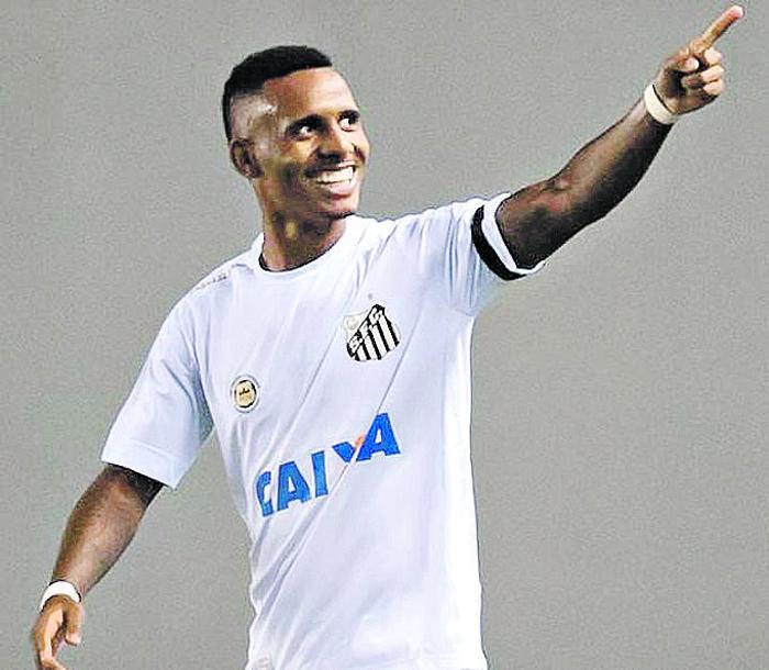 O atacante Diego Cardoso foi "rebaixado" para o time sub-23 do Santos  (Neto Tuareg)