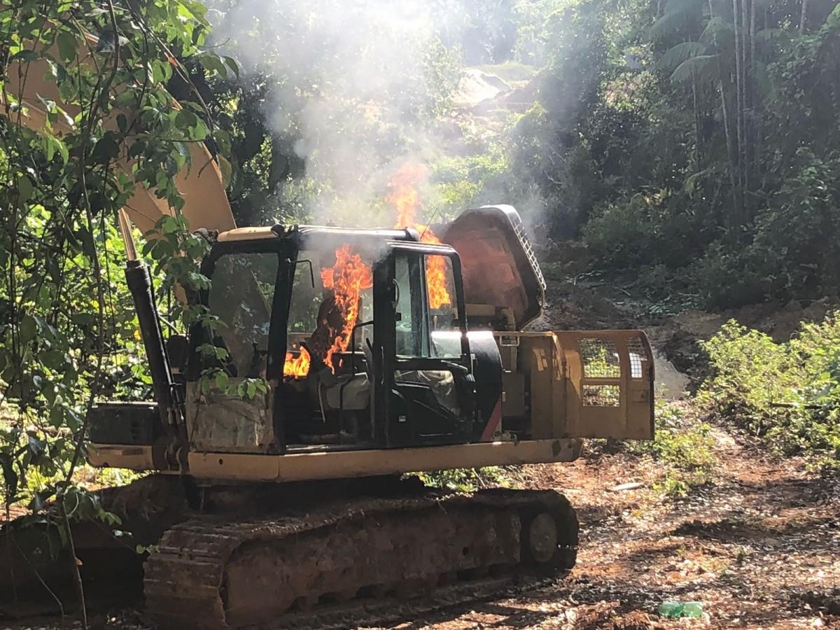 PF combate garimpo ilegal em terra indígena Kayapó (Divulgação)