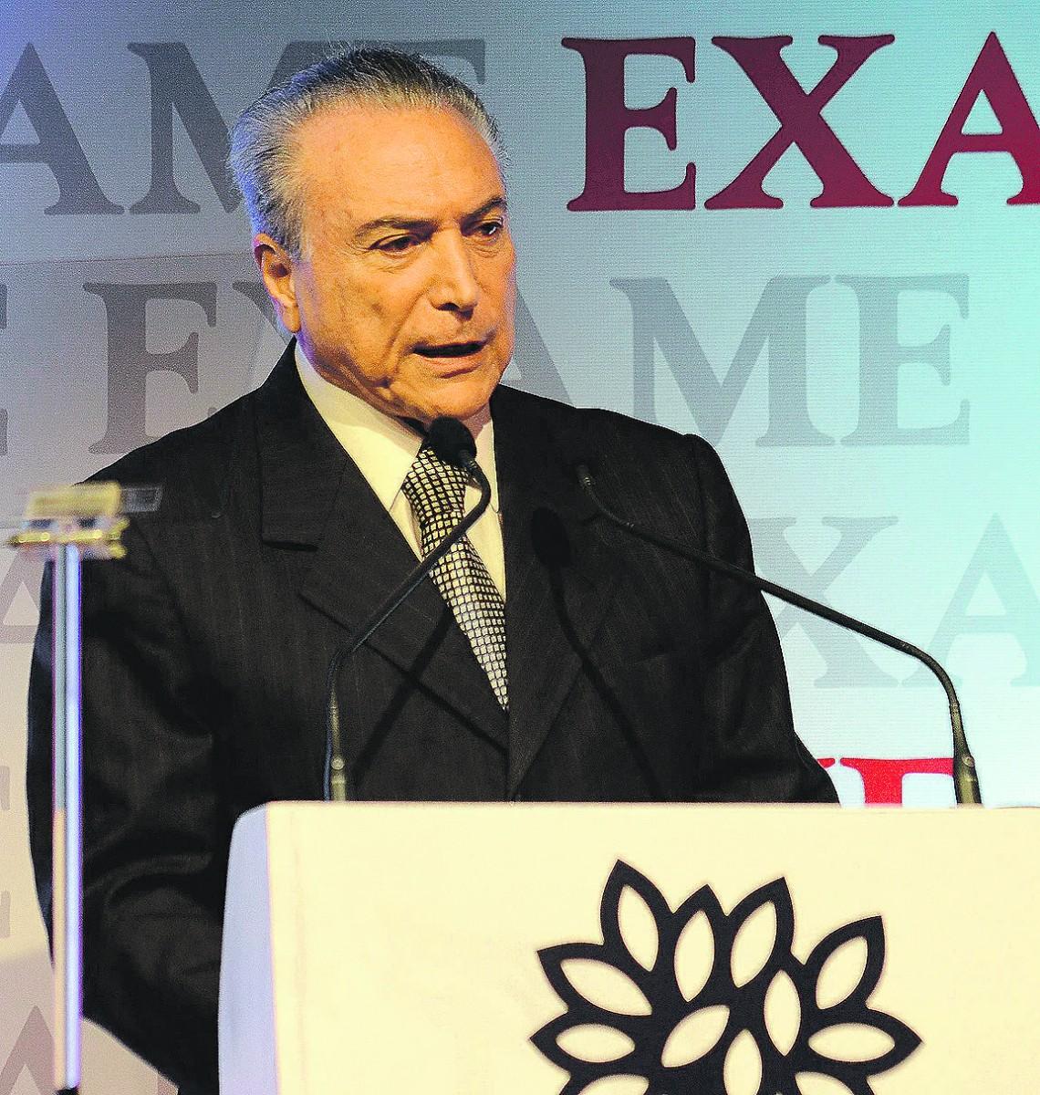 Michel Temer participou de Fórum promovido pela revista Exame, nesta sexta, em São Paulo: "situação crítica" (Rovena Rosa/Agência Brasil)