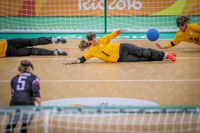 Victoria Amorim é o principal nome do goalball feminino do Brasil  ((Foto: Danilo Borges/Brasil 2016))