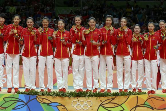 Chinesas conquistam medalha de ouro no vôlei feminino (Reuters/Yves Herman)