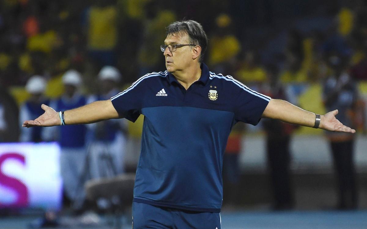 Tata Martino deixa a Argentina em terceiro lugar das Eliminatórias Sul-Americanas da Copa do Mundo de 2018 (Luis Acosta/France Press)