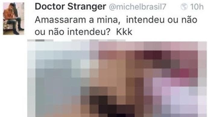 Estuprador postou foto da vítima nas redes sociais (Reprodução Twitter)