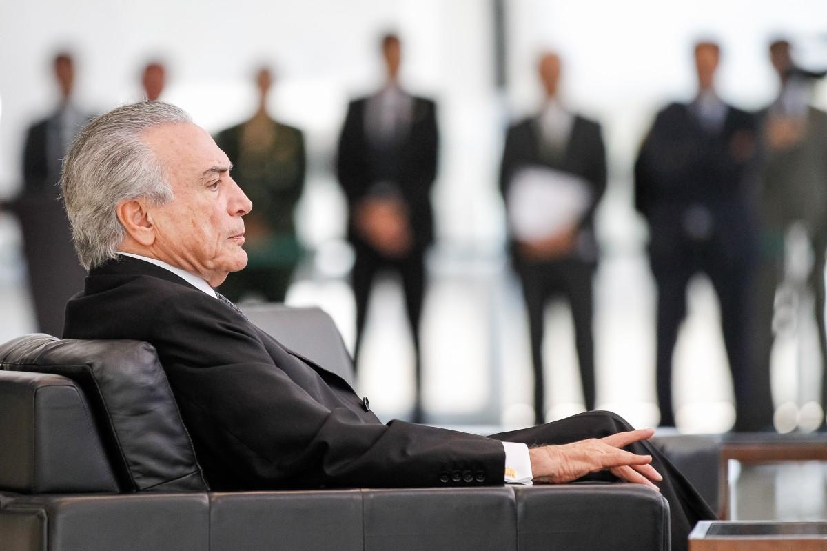 Presidente Interino Michel Temer durante cerimônia de apresentação de Credenciais dos Embaixadores Residentes em Brasília (Beto Barata/ PR)