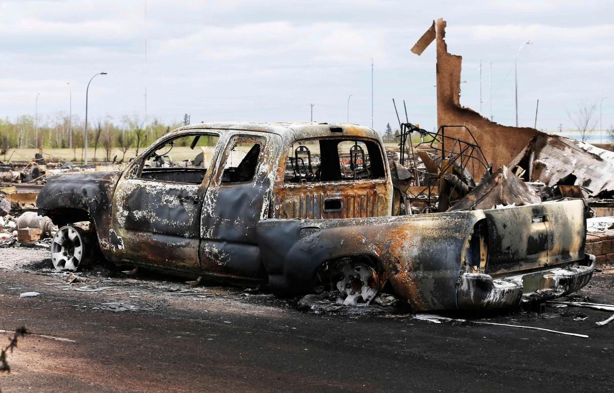Incêndio em Fort McMurray destruiu boa parte da cidade (Jonathan Hayward/France Press)