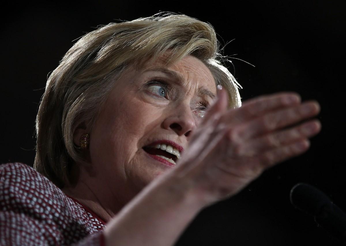 A pré-candidata na corrida pela indicação do Partido Democrata Hillary Clinton (Justin Sullivan/Getty Images/AFP)