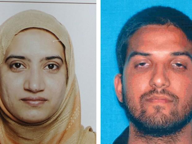 Tashfeen Malik e Syed Malik, autores do ataque em San Bernardino, na Califórnia  (AFP )