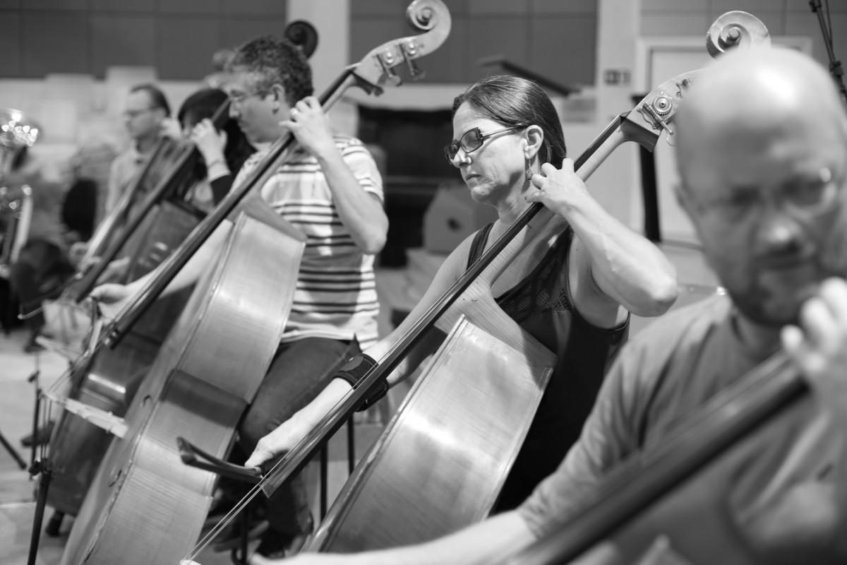 Integrantes da Orquestra Sinfônica Municipal de Campinas: o ensaio aberto traz trilhas sonoras de filmes como "ET" e "Star Wars" (Cedoc)
